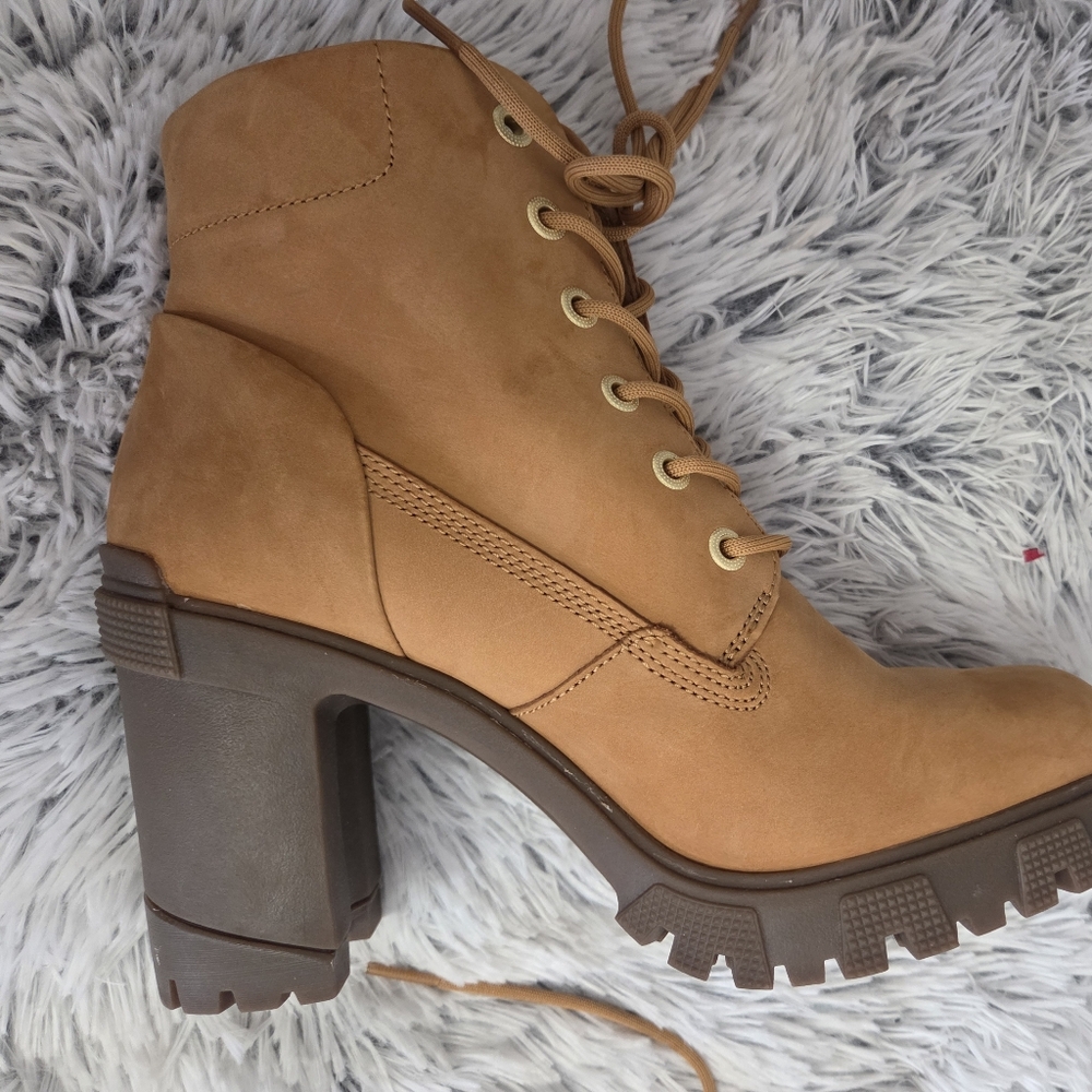 Timberland Women's Tan Heeled Boots - Picture 6 of 9